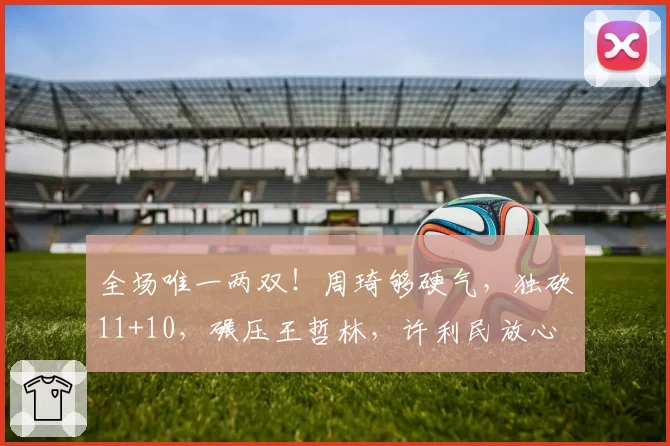 全场唯一两双！周琦够硬气，独砍11+10，碾压王哲林，许利民放心